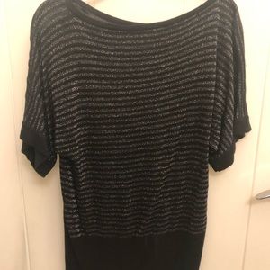 Striped sparkly tunic sweater by WHBM